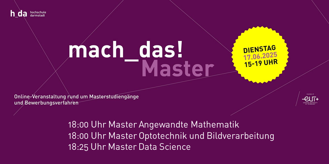 online Info-Veranstaltungen zu den Master-Studiengängen am 17. Juni