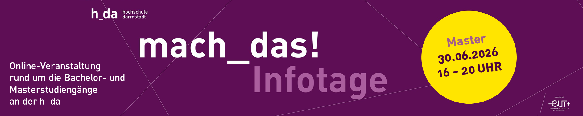 mach_das! Online-Infotage für Master am 30.06.2026