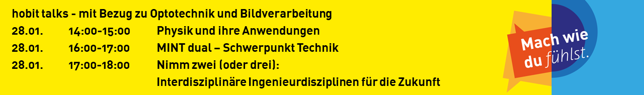 hobit talks online am 28. und 29. Januar 2026 - Vorträge mit dem Schwerpunkt Optotechnik und Bildverarbeitung