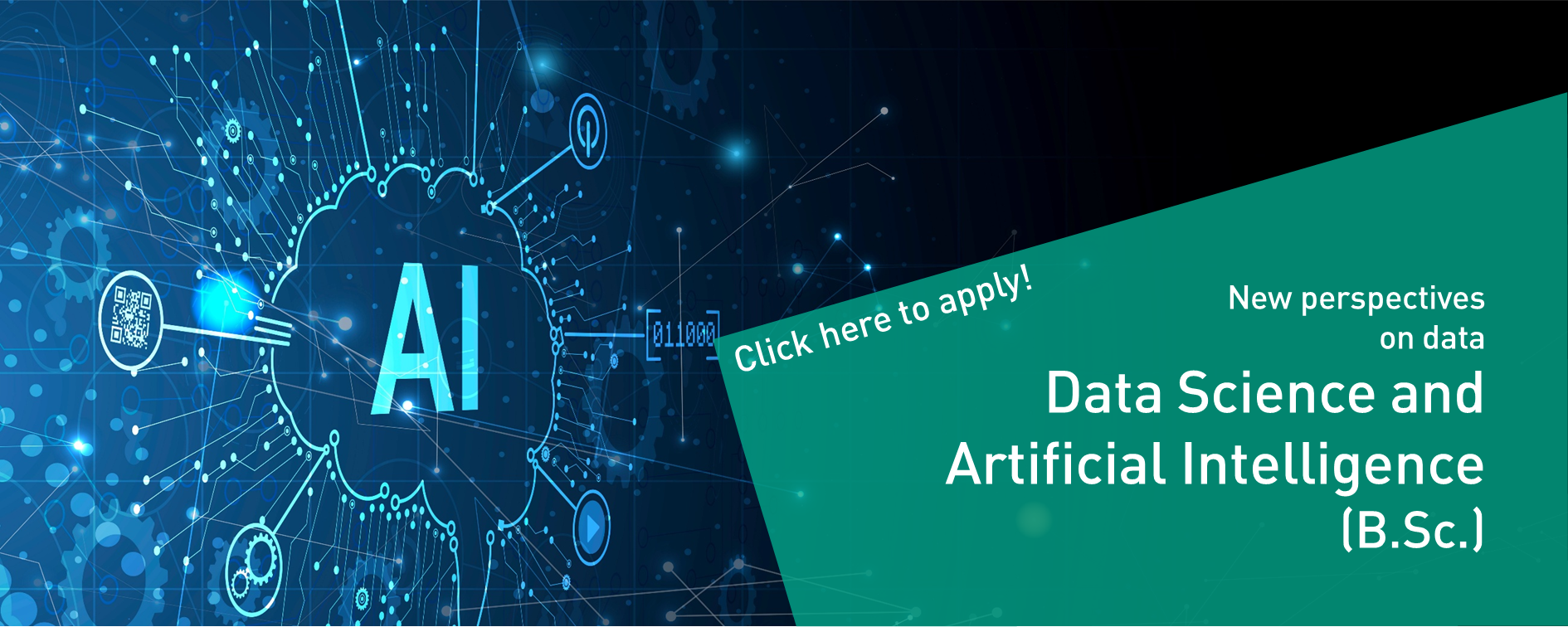 symbolic image for Data Science and Artificial Intelligence - click here to apply.