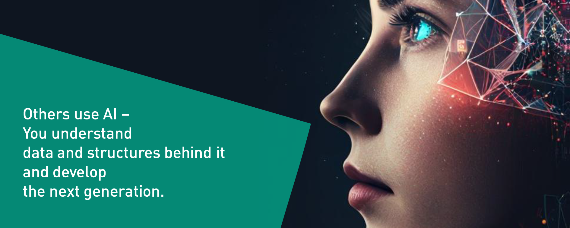 Others use AI –  You understand data and structures behind it and develop  the next generation.
