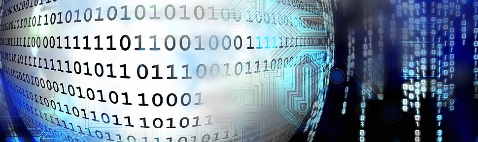 Symbolic image for data science, consisting of columns of zeros and ones.