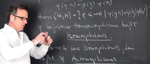 Professor Hoffmann explaining algebra