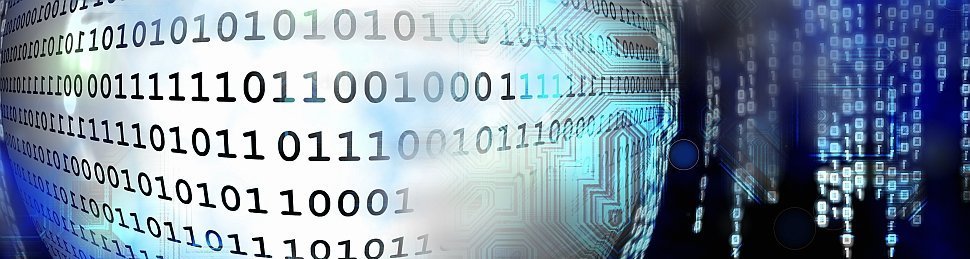 Symbolic image for data science, consisting of columns of zeros and ones.