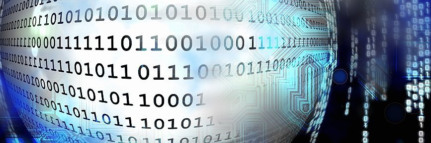 Symbolic image for data science, consisting of columns of zeros and ones.